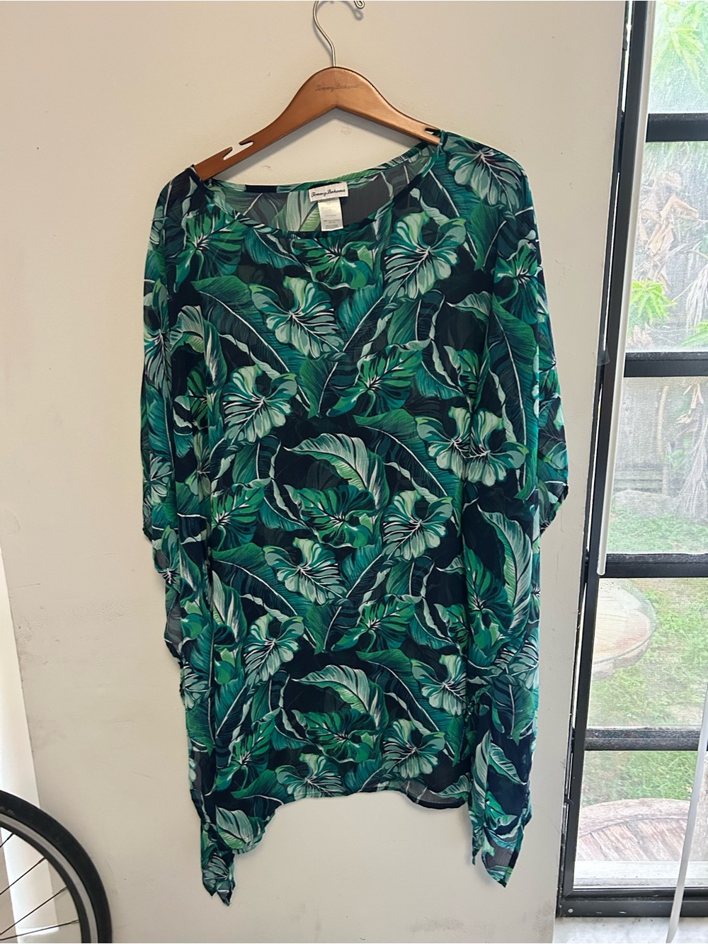 Tommy Bahama Teal and Green Tropical-Print Women's Swim Cover-Up